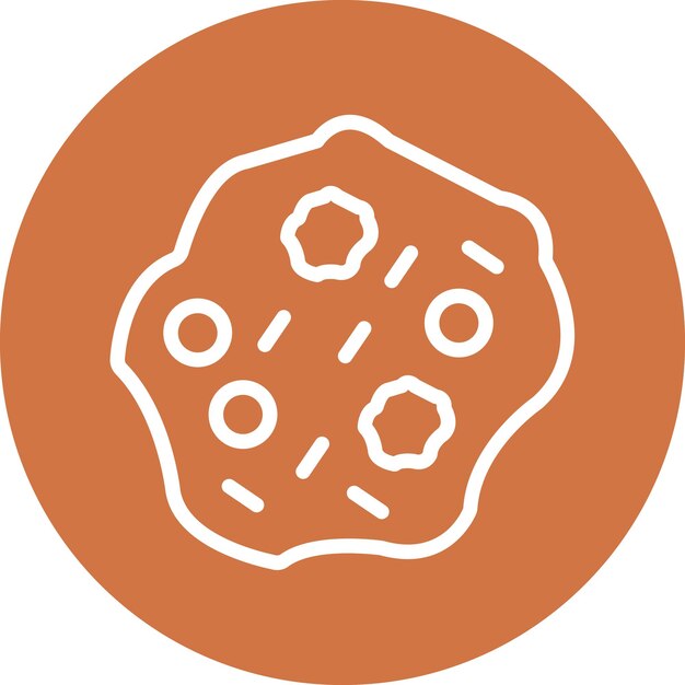 Vector Design Chocolate Chip Cookie Icon Stijl