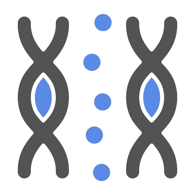 Vettore stile dell'icona del cromosoma di progettazione vettoriale