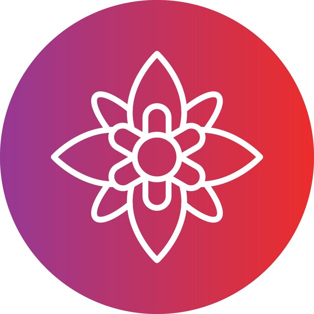 Vector Design Chrysanthemum Icon Style