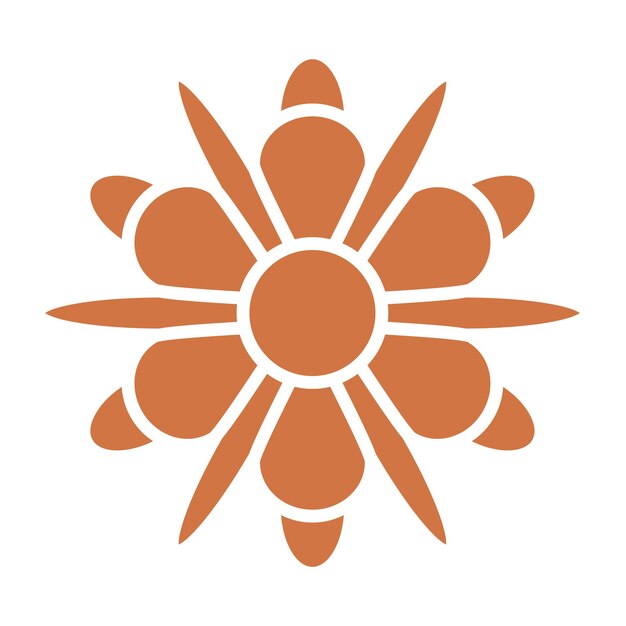 Vector Design Chrysanthemum Icon Style