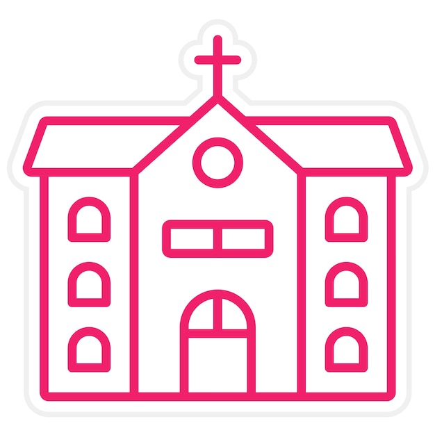 Vector vector design church icon style