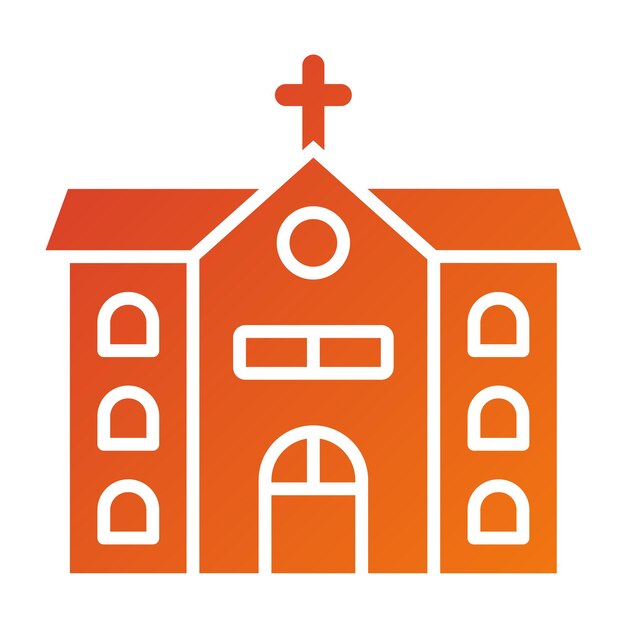 Vector vector design church icon style