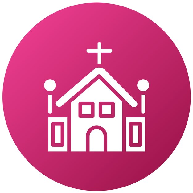 Vector vector design church icon style