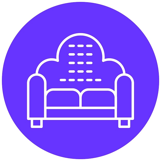 Vector Design Cinema Sofa Icon Stijl