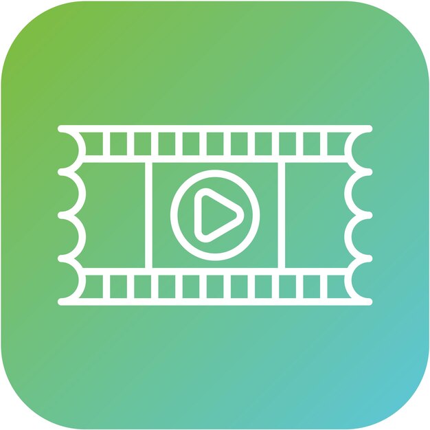 Vector Design Cinema Ticket Icon Style