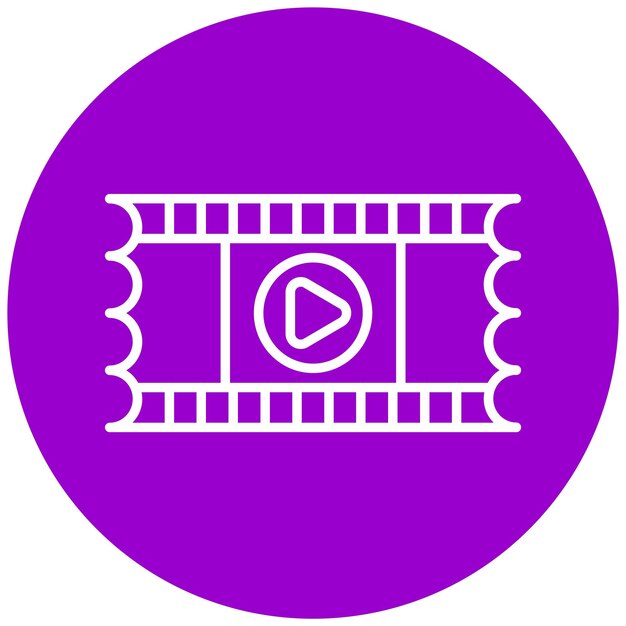 Vector Design Cinema Ticket Icon Style