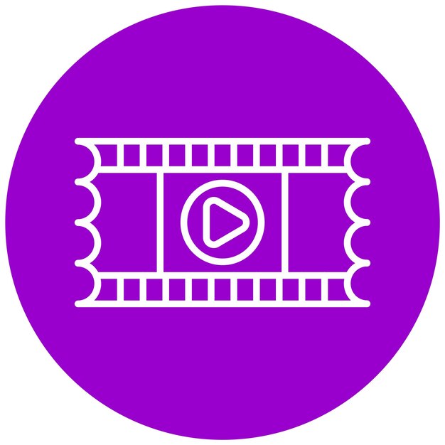 Vector Design Cinema Ticket Icon Style