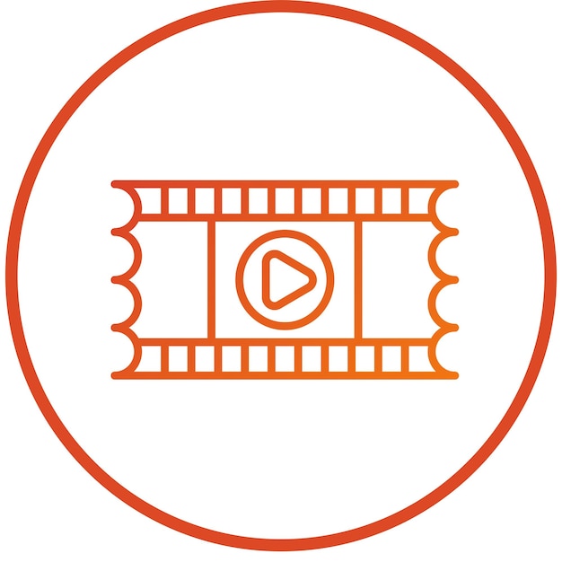 Vector Design Cinema Ticket Icon Style