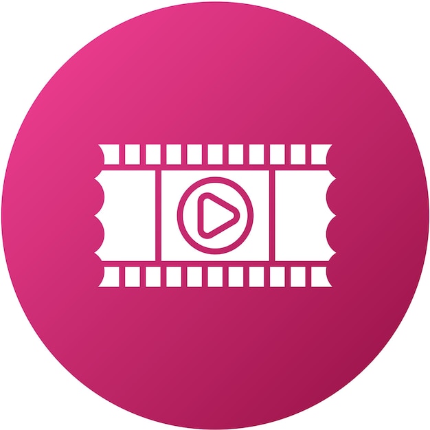 Vector Design Cinema Ticket Icon Style