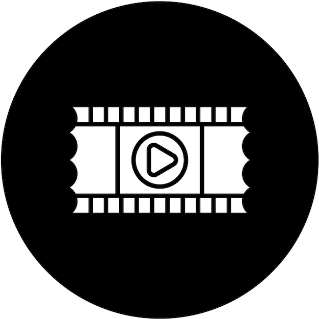 Vector Design Cinema Ticket Icon Style