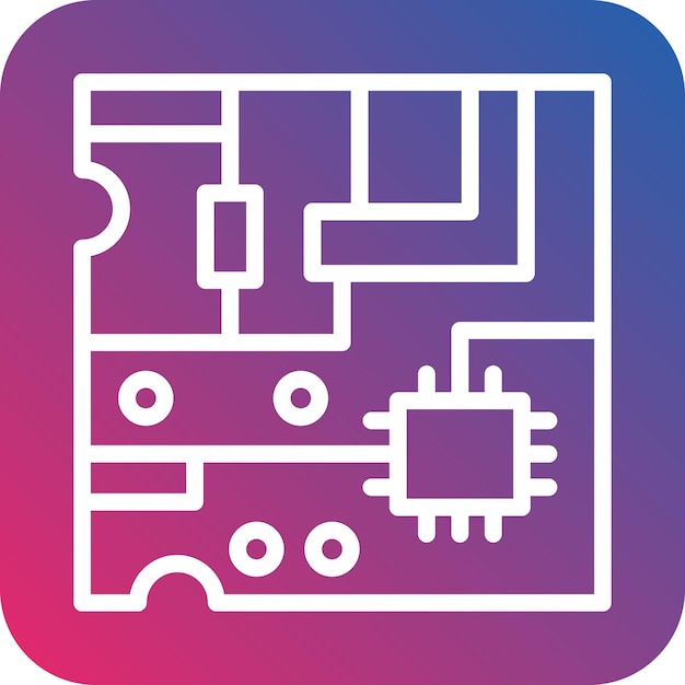 Vector vector design circuit board icon style