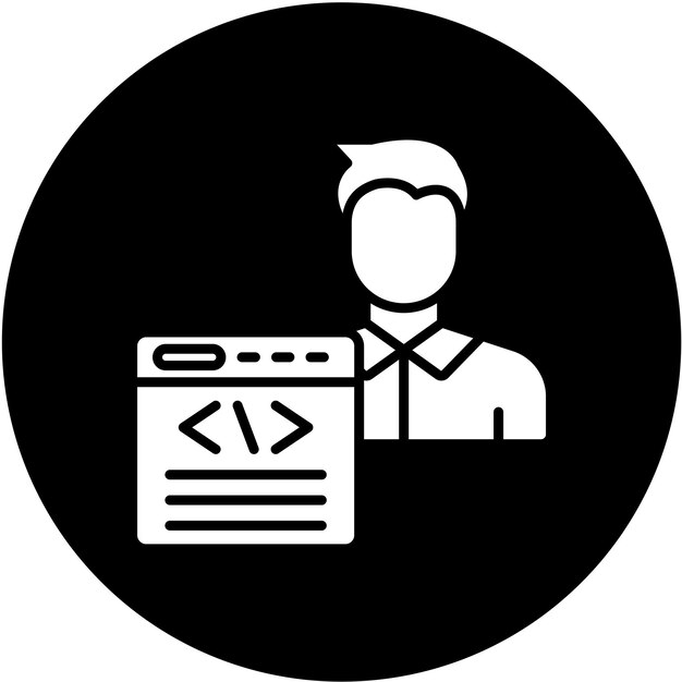 Vector Design Citizen Developer Male Icon Style