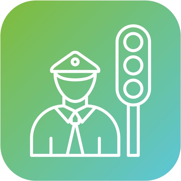 Vector vector design civilian traffic officers icon style