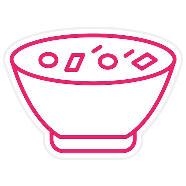 Vector Design Clam Chowder Icon Stijl