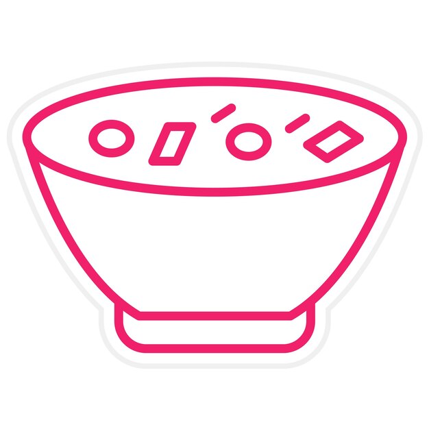 ベクトルデザインのクラムチョウダーアイコンスタイル