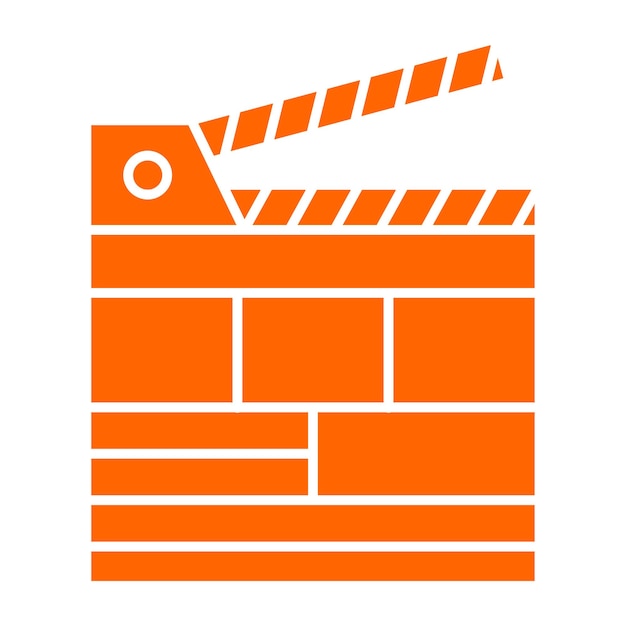 Vector Design Clapper Board Icon Stijl
