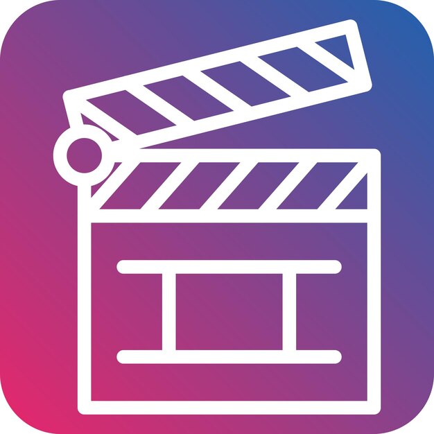 ベクトル デザイン クラッパー ボード アイコン スタイル