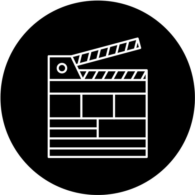 터 디자인 클래퍼 보드 아이콘 스타일