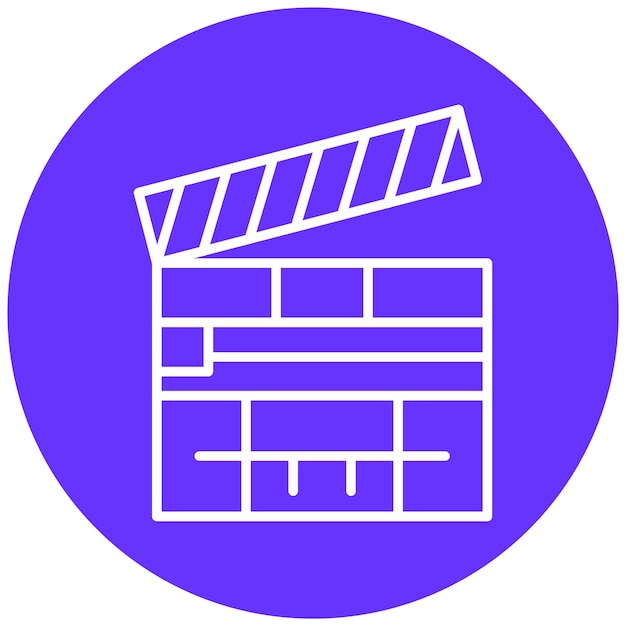 터 디자인 클래퍼보드 아이콘 스타일