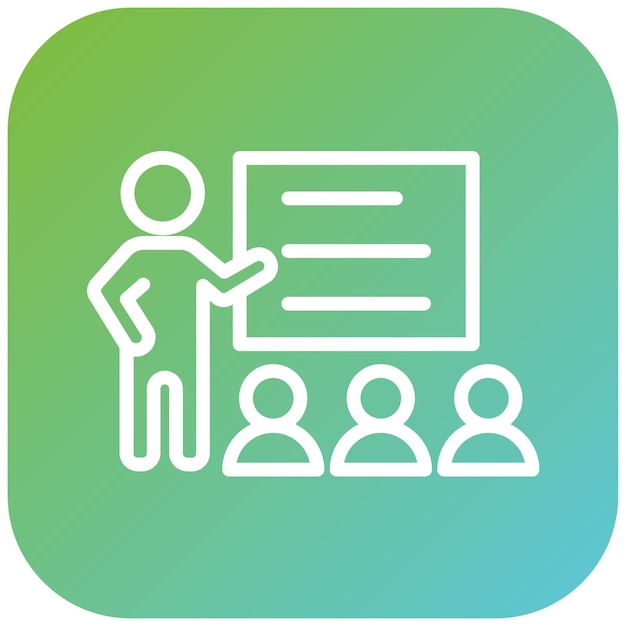 Vector Design Classroom Management Icon Stijl