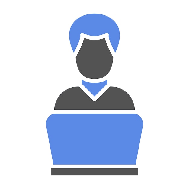 Vector Design Clerk Male Icon Style