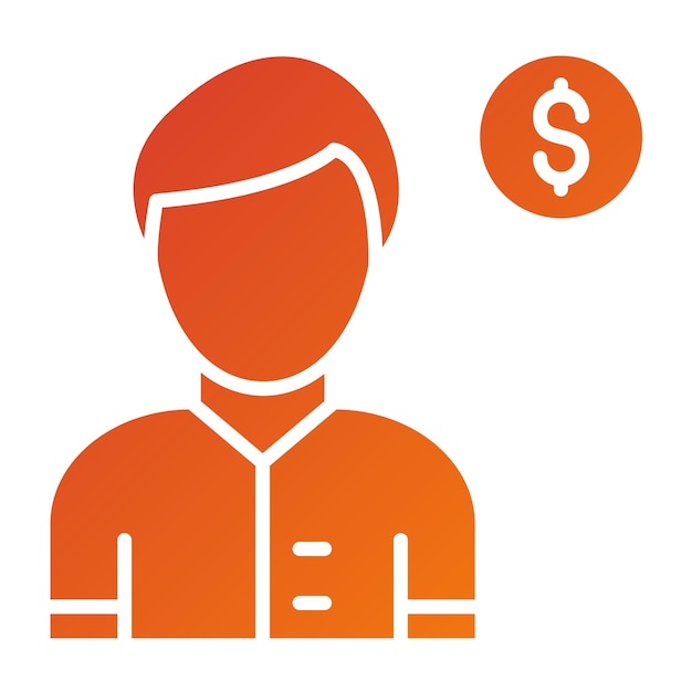 Vector Design Client Male Icon Style