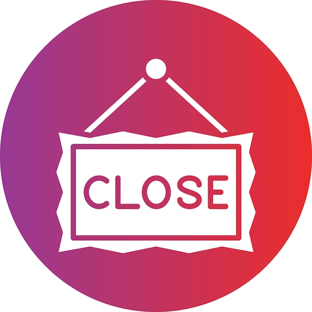 Vector vector design closed tag icon style