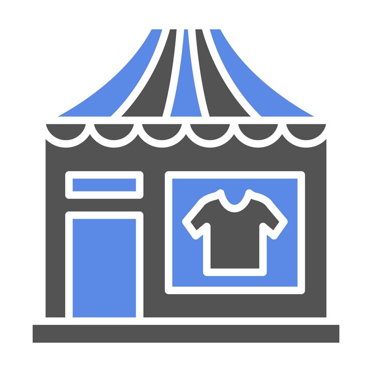 Vector 터 디자인 의류 상점 아이콘 스타일