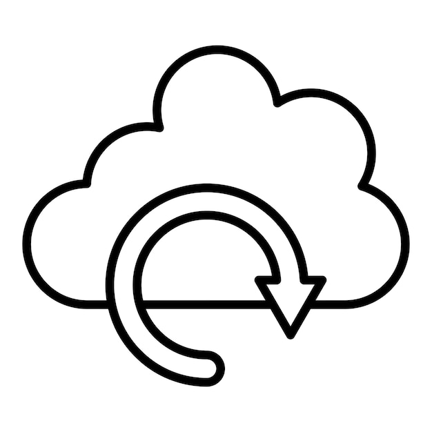 Vector Design Cloud Backup Icon Stijl