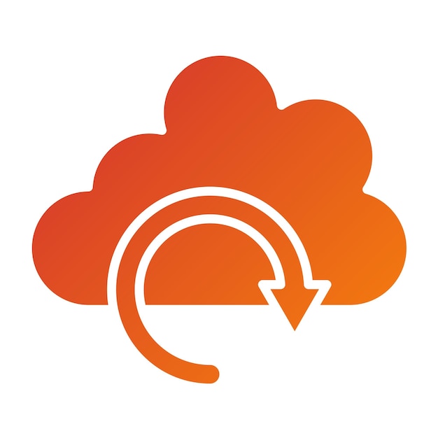 Vector Design Cloud Backup Icon Style