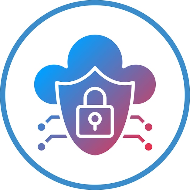 Vector Design Cloud beveiliging Icon Style