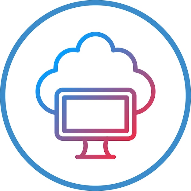 Vector Design Cloud Computing Icon Stijl