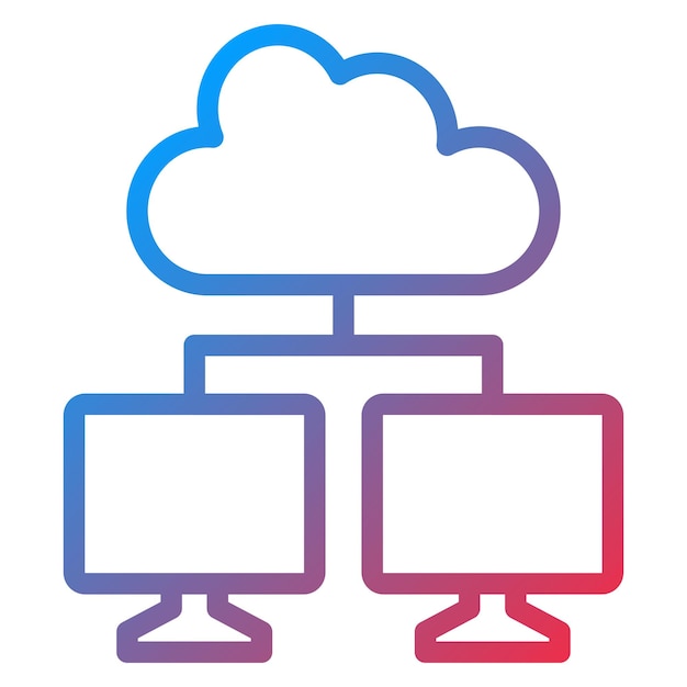 Vector Design Cloud Computing Icon Stijl