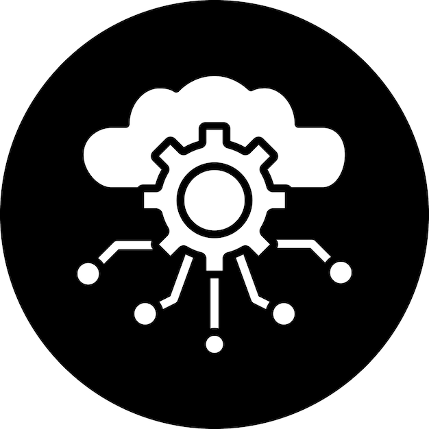 Vector Design Cloud Computing Icon Stijl