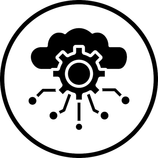 Vector Design Cloud Computing Icon Stijl