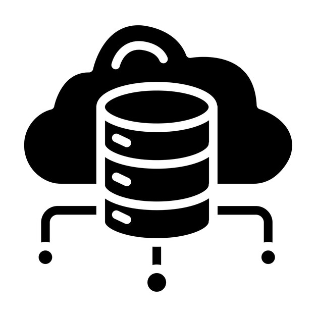 Vector Design Cloud Computing Icon Stijl