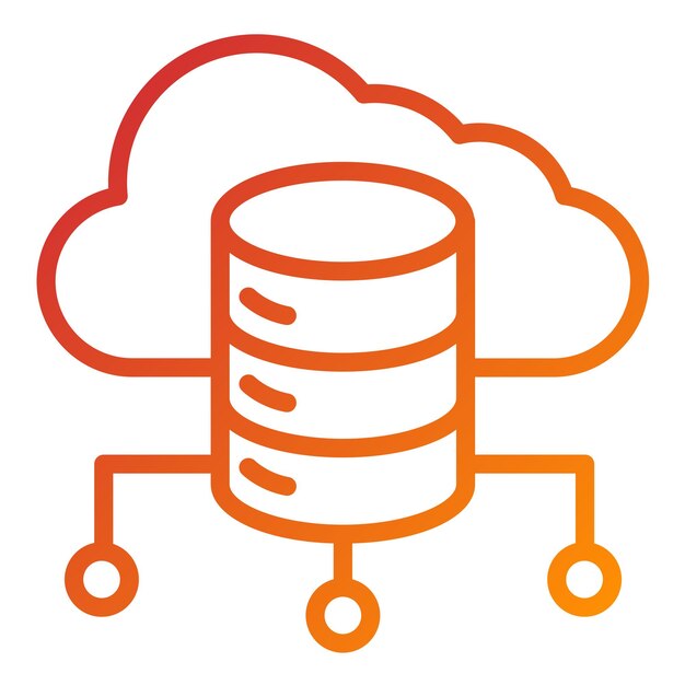Vector Design Cloud Computing Icon Stijl