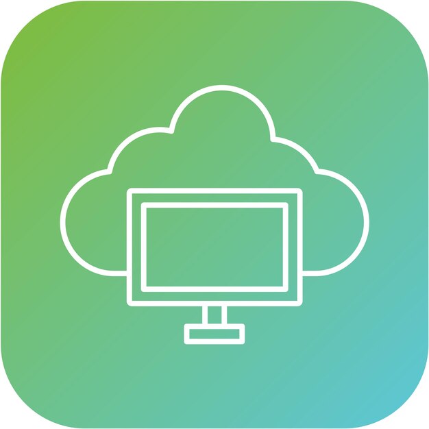 Vector Design Cloud Computing Icon Stijl