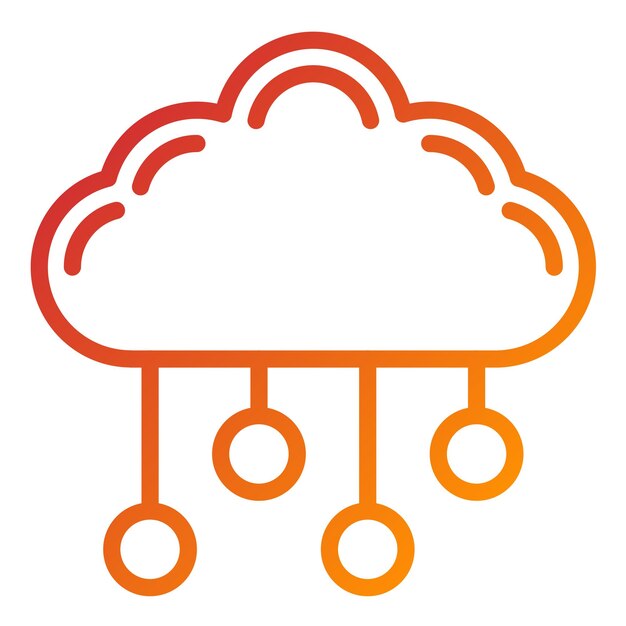 Vector Design Cloud Computing Icon Stijl
