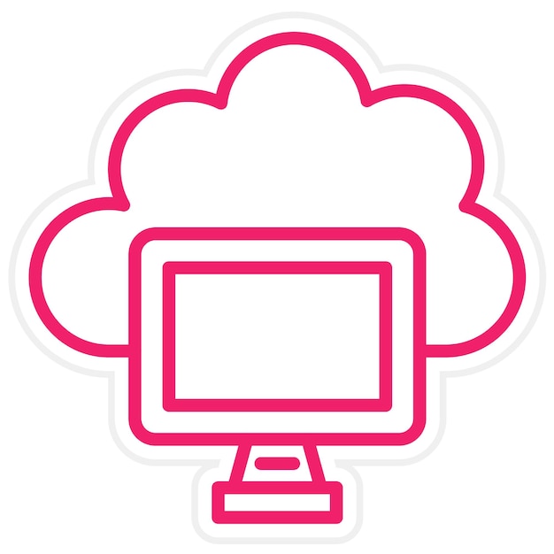 Vector vector design cloud computing icon stijl