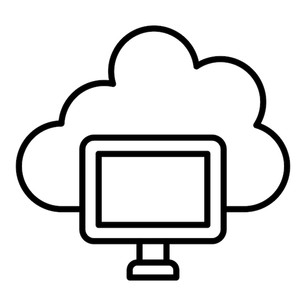 Vector Design Cloud Computing Icon Stijl
