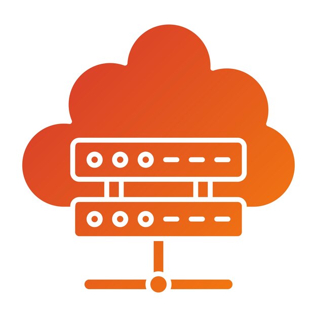 Vector Design Cloud Computing Icon Stijl