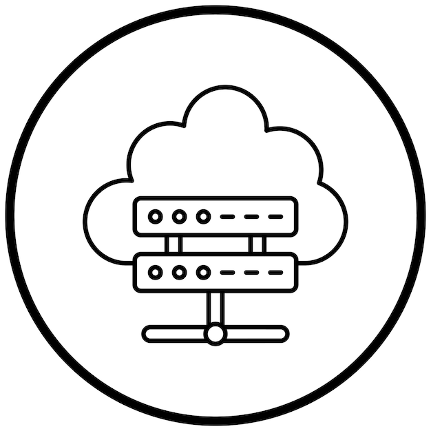 Vector Design Cloud Computing Icon Stijl