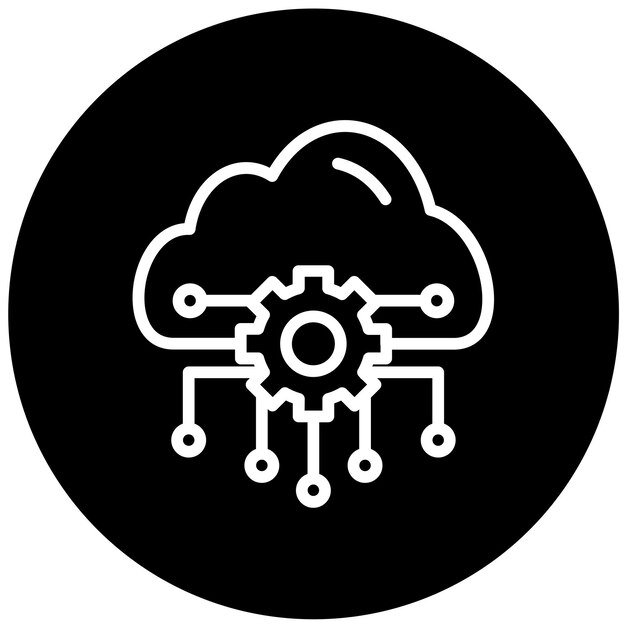 Vector Design Cloud Computing Icon Stijl