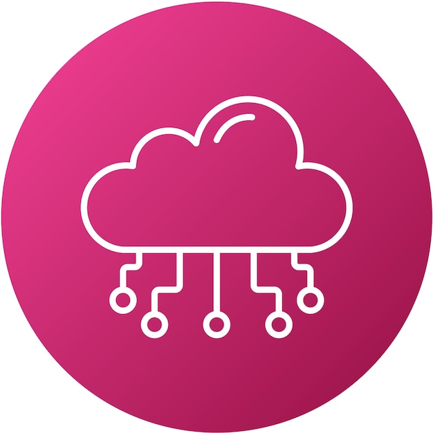 Vector Design Cloud Computing Icon Stijl