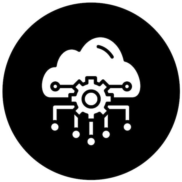 Vector Design Cloud Computing Icon Stijl
