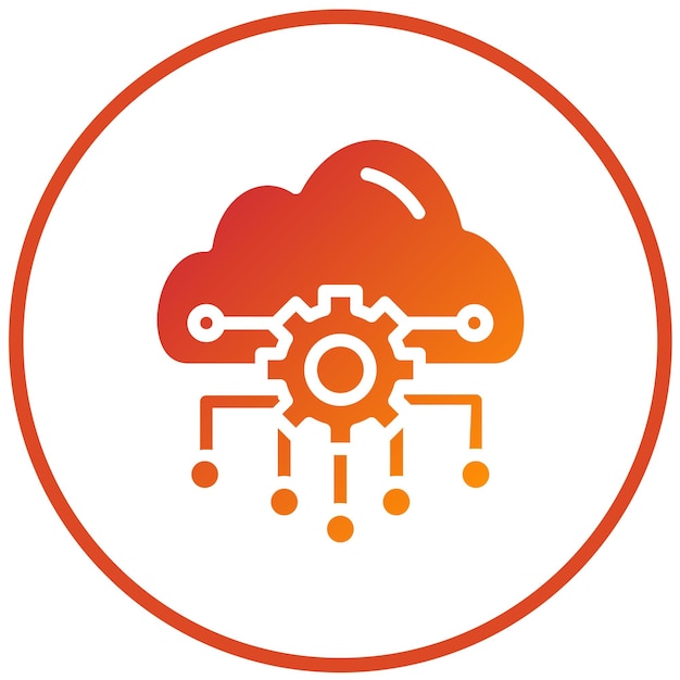 Vector Design Cloud Computing Icon Stijl