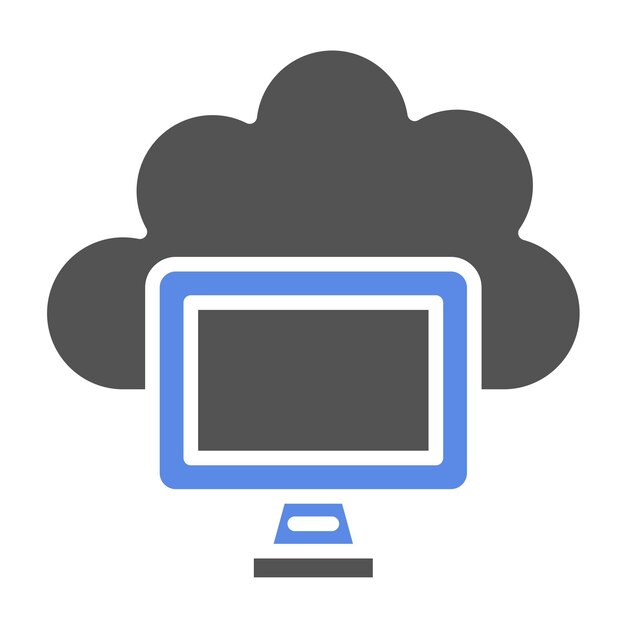 Vector Design Cloud computing Icon Stijl
