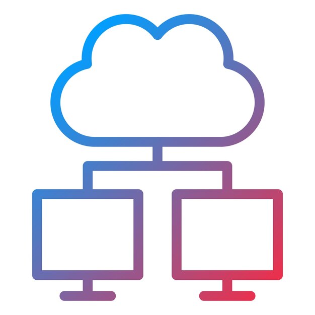 Vector vector design cloud computing icon style