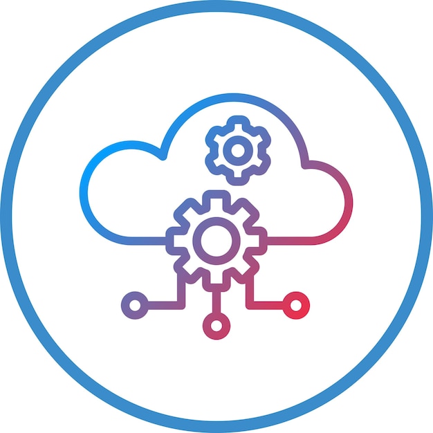 Vector vector design cloud computing icon style